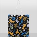 Pattern Design Seamless Texture Full Print Rope Handle Tote (Large)