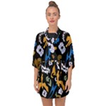 Pattern Design Seamless Texture Half Sleeve Chiffon Kimono