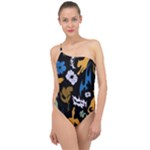 Pattern Design Seamless Texture Classic One Shoulder Swimsuit