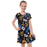 Pattern Design Seamless Texture Kids  Cross Web Dress
