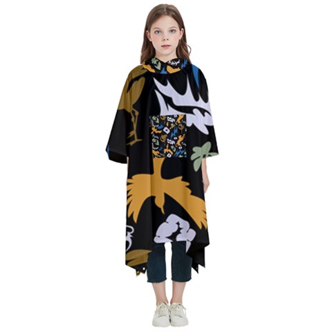 Pattern Design Seamless Texture Kids  Hooded Rain Ponchos from ArtsNow.com