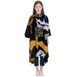 Pattern Design Seamless Texture Kids  Hooded Rain Ponchos