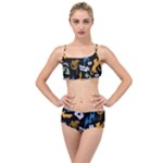 Pattern Design Seamless Texture Layered Top Bikini Set