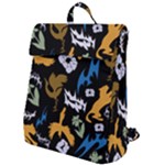 Pattern Design Seamless Texture Flap Top Backpack