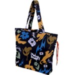 Pattern Design Seamless Texture Drawstring Tote Bag