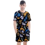 Pattern Design Seamless Texture Men s Mesh T-Shirt and Shorts Set