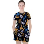 Pattern Design Seamless Texture Women s T-Shirt and Shorts Set