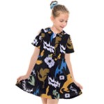 Pattern Design Seamless Texture Kids  Short Sleeve Shirt Dress