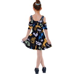 Kids  Shoulder Cutout Chiffon Dress 