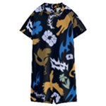 Pattern Design Seamless Texture Kids  Boyleg Half Suit Swimwear