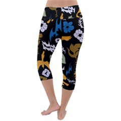 Lightweight Velour Capri Yoga Leggings 