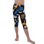Pattern Design Seamless Texture Kids  Lightweight Velour Capri Leggings 