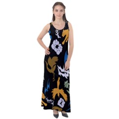 Sleeveless Velour Maxi Dress 