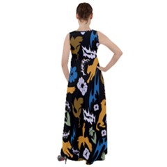 Empire Waist Velour Maxi Dress 