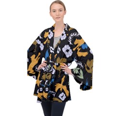Long Sleeve Velvet Kimono  
