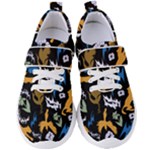 Pattern Design Seamless Texture Women s Velcro Strap Shoes