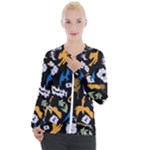 Pattern Design Seamless Texture Casual Zip Up Jacket