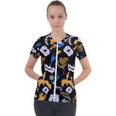 Short Sleeve Zip Up Jacket 