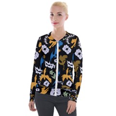 Velvet Zip Up Jacket 