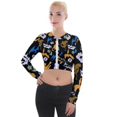 Long Sleeve Cropped Velvet Jacket 