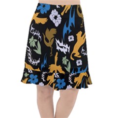 Fishtail Chiffon Skirt 