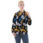 Pattern Design Seamless Texture Women s Long Sleeve Pocket Shirt
