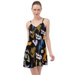 Pattern Design Seamless Texture Summer Time Chiffon Dress
