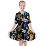 Pattern Design Seamless Texture Kids  All Frills Chiffon Dress