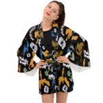 Pattern Design Seamless Texture Long Sleeve Kimono