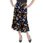 Pattern Design Seamless Texture Midi Mermaid Skirt