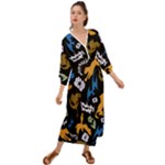 Pattern Design Seamless Texture Grecian Style  Maxi Dress