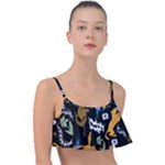 Pattern Design Seamless Texture Frill Bikini Top