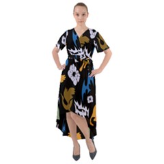Front Wrap High Low Dress 
