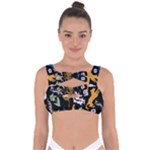 Pattern Design Seamless Texture Bandaged Up Bikini Top