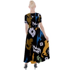 Button Up Short Sleeve Maxi Dress 