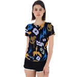 Pattern Design Seamless Texture Back Cut Out Sport T-Shirt