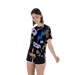 Asymmetrical Short Sleeve Sports T-Shirt 