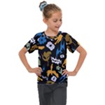 Pattern Design Seamless Texture Kids  Mesh Piece T-Shirt