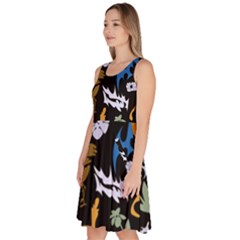 Knee Length Skater Dress With Pockets 