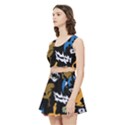 Women s Crop Top Pleated Skater Rave Skirt 