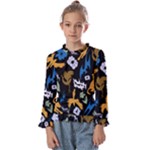 Pattern Design Seamless Texture Kids  Frill Detail T-Shirt
