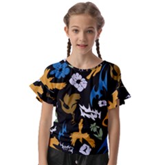Kids  Cut Out Flutter Sleeves 