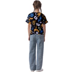 Kids  Cuff Sleeve Scrunch Bottom T-Shirt 