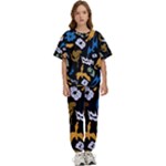 Pattern Design Seamless Texture Kids  T-Shirt and Pants Sports Set