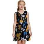 Pattern Design Seamless Texture Kids  Sleeveless Tiered Mini Dress