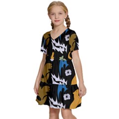 Kids  Short Sleeve Tiered Mini Dress 