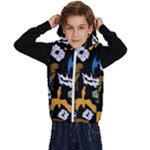 Pattern Design Seamless Texture Kids  Stylish Hooded Puffer Vest