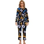 Pattern Design Seamless Texture Womens  Long Sleeve Lightweight Pajamas Set