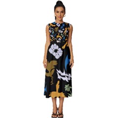 Sleeveless Round Neck Midi Dress 