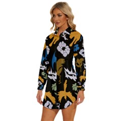 Womens Long Sleeve Shirt Dress 